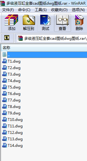 多級液壓缸全套cad圖紙dwg圖紙