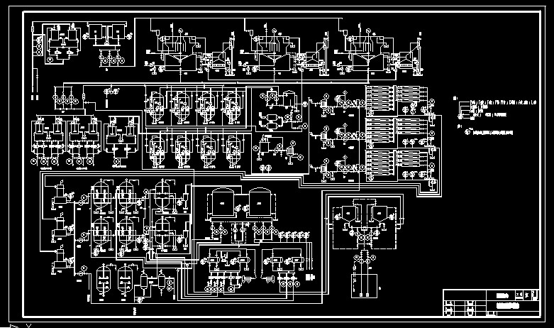 大型發電廠純水制備工藝施工設計圖